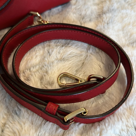 Michael Kors Red Selma Satchel with strap. - Picture 2 of 6